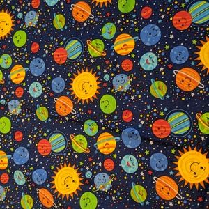 1.5 yards timeless treasures sun planet sky cotton fabric